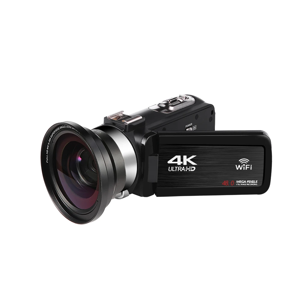 Цифровая видеокамера 4K UHD для Youtube Vlog 18X WIFI видеокамера HDMI прямая трансляция камера вращающийся сенсорный ЖК-экран 48 МП записывающее устройство