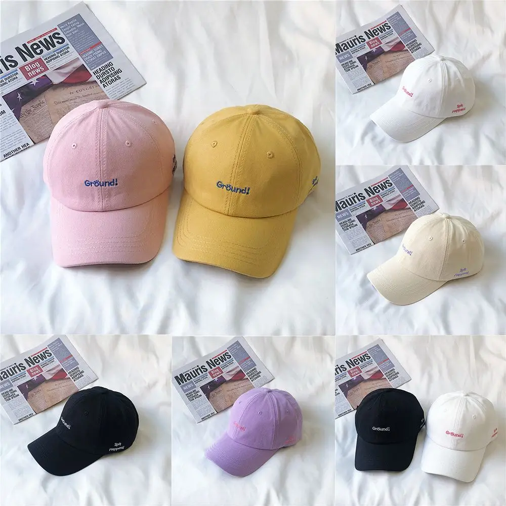 Fashion Peaked Cap Thin Couple Hat Student Baseball Cap Sunhat Sunscreen Hat Letter Embroidery