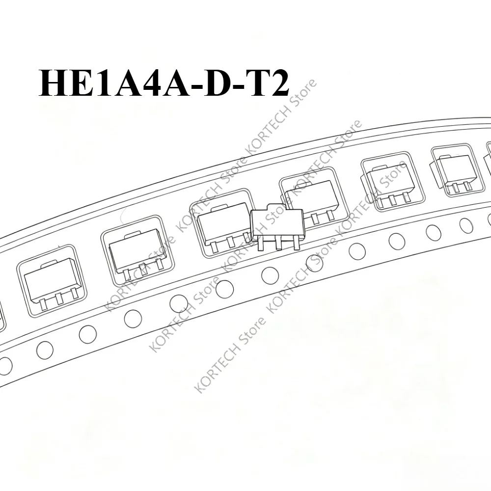 New 50PCS HE1A4A-D-T2 HE1A4A GA SOT89 Car transistor mark GA