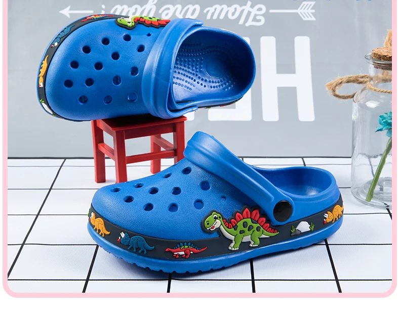 Nette Neue Tier Baby Jungen Hausschuhe Sommer Kinder Cartoon Sandalen Kleinkind Strand Schuhe Mädchen Nette Rutschen Kinder Hausschuhe – Detail 3