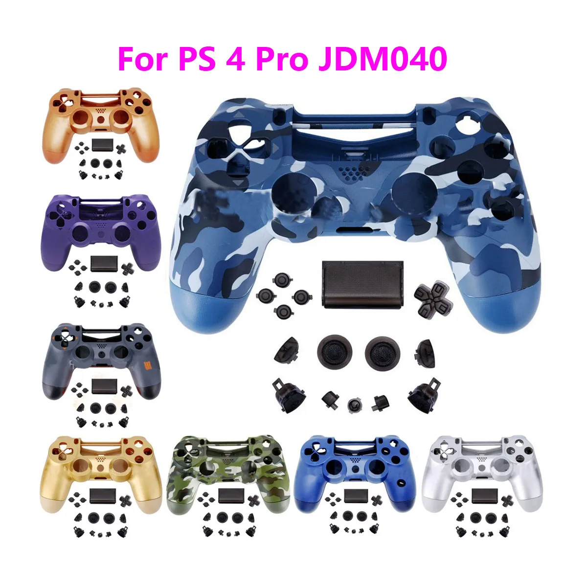 

1set Controller Replacement Shell For Playstation 4 Pro For PS 4 Pro JDM-040 JDS-040 Handle Replace Case Gamepad Housing