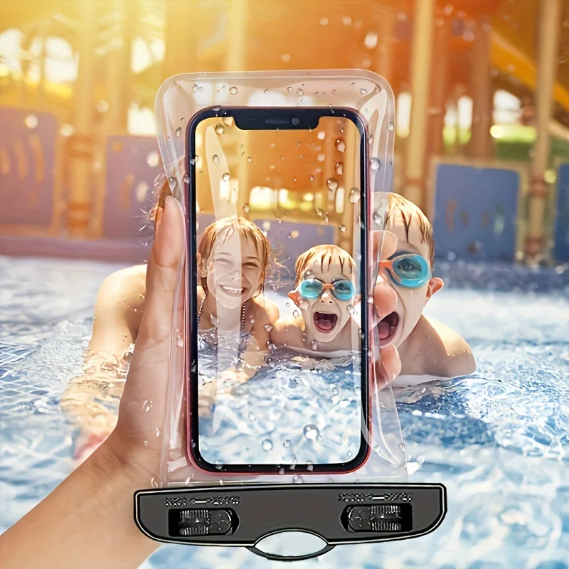 Universelle Wasserdichte Handyhülle, Strand-Reise-Trockentasche, Transparente Tauch- und Raftinghülle, Sommer-Outdoor-Essential – Detail 5