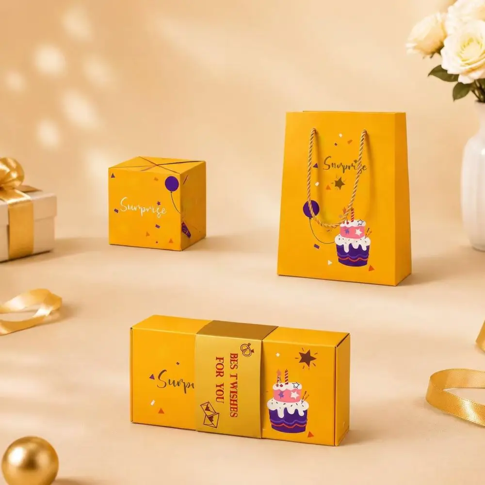 Creative Birthday Surprise Bounce Box Party Gift Packing Case Interactive Cardboard Box For Wedding Celebration