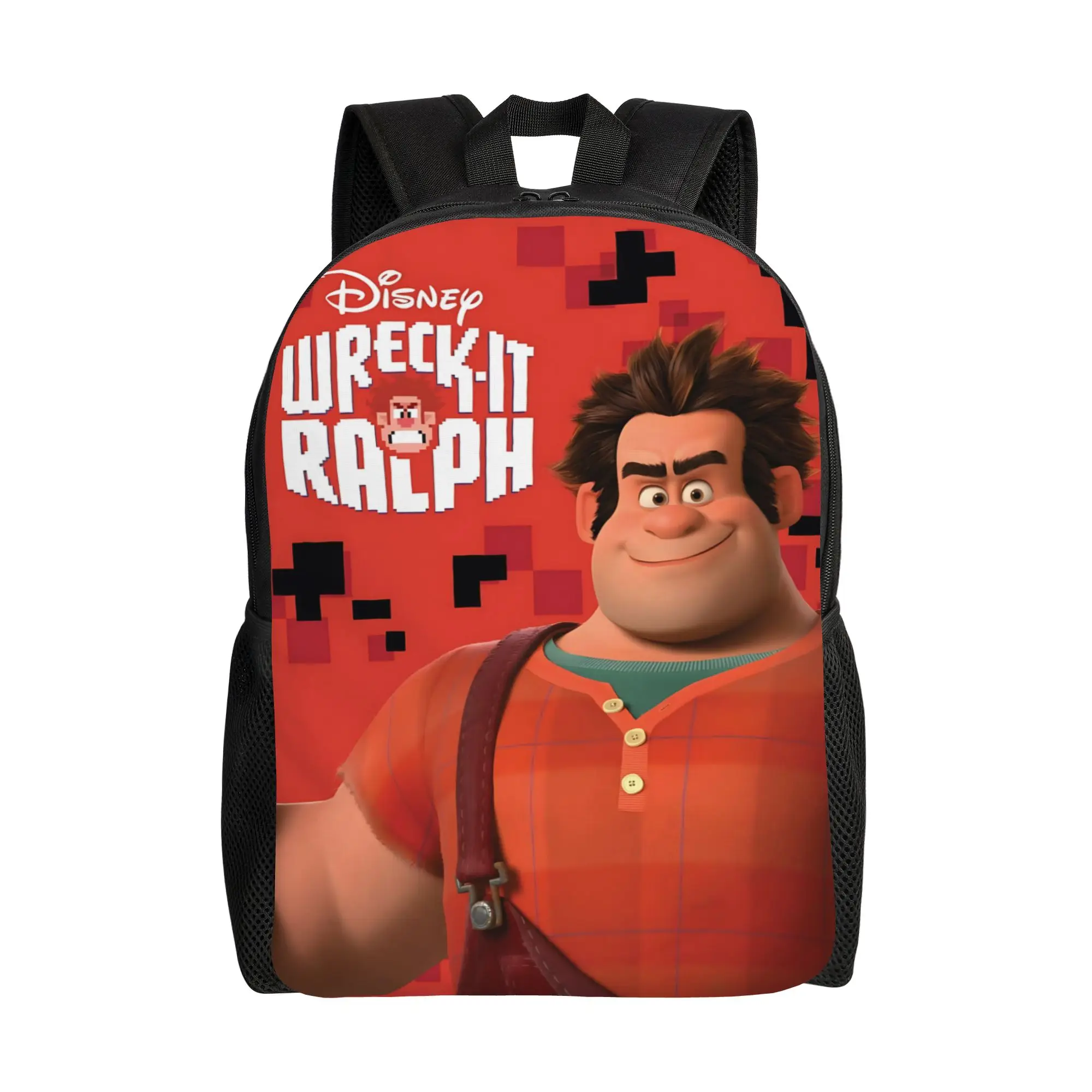 

Рюкзак с забавным рисунком Диснея, повседневный рюкзак Wreck It Ralph, повседневный рюкзак на молнии для работы, 1 шт.