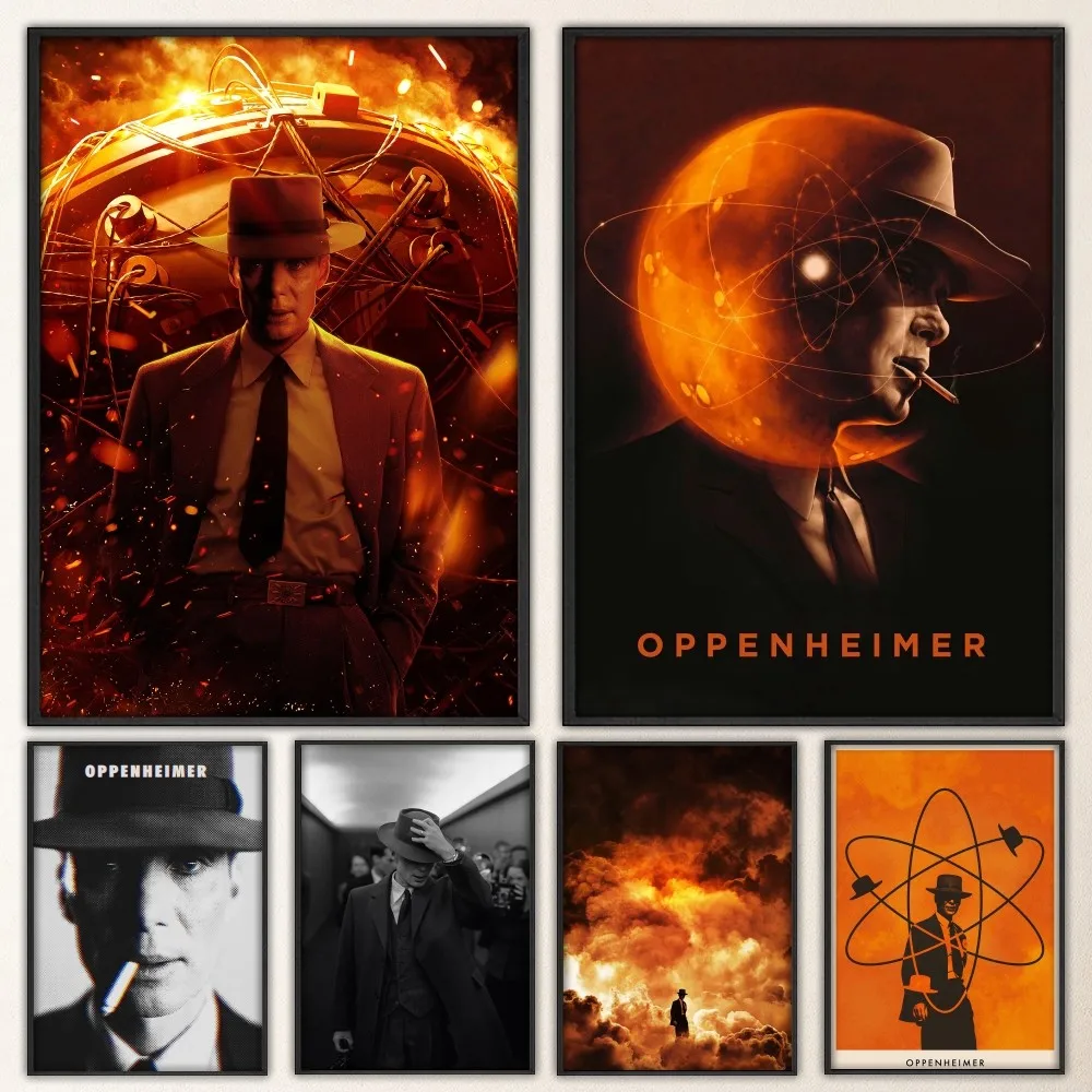 O-Oppenheimer Movie Poster Prints Poster Wall Painting Bedroom Living Room Wall Bar Restaurant Sticker Small