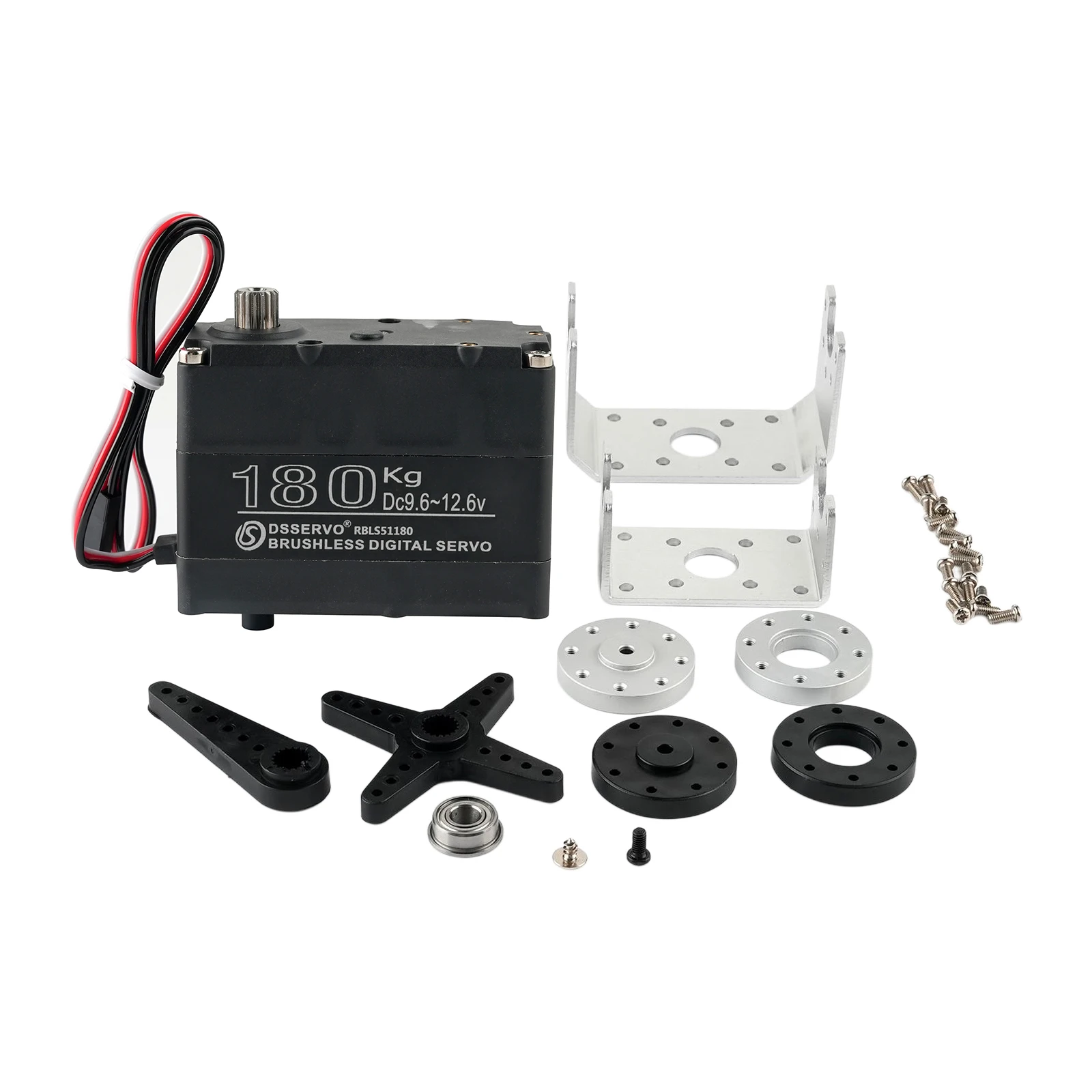 Dsservo 180kg totalmente metálico RBLS51180 alto par doble eje HV 12V robótico sin escobillas Servo Digital IP67 impermeable para coches Robot RC