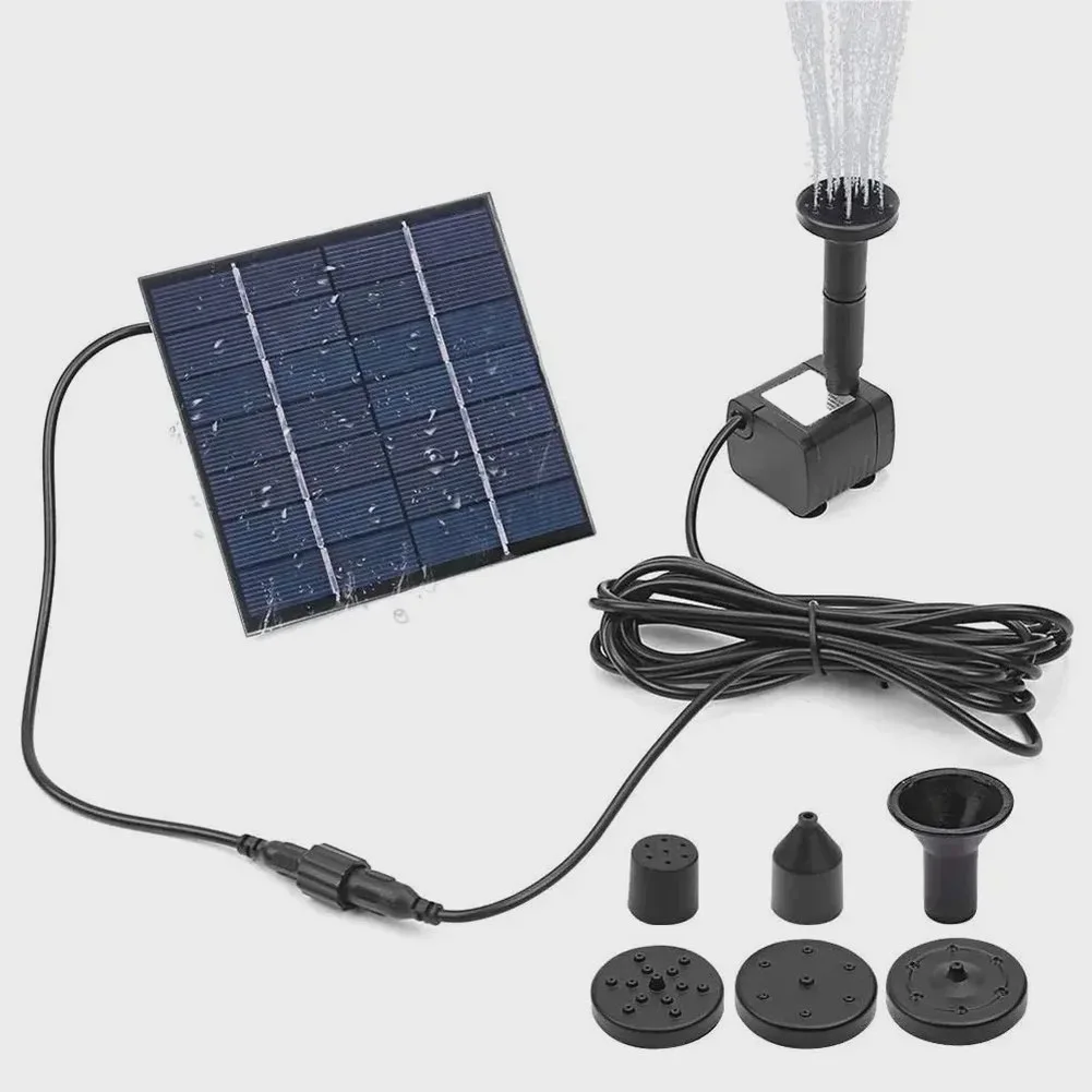 1.4W Solar Fountain Water Pump Power Board Kit With 4 Nozzles For Garden Bird Bath Small Pond Outdoor Decoration Accessories