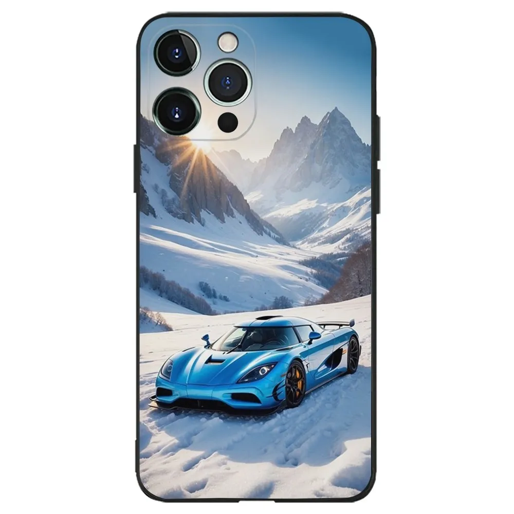 A-Agera R-R-S Sports Car Phone Case For iPhone 16,15,14,13,12,11,Plus,Pro Max,XS,X,XR,SE,Mini,8,7 Soft Silicone Black Cover