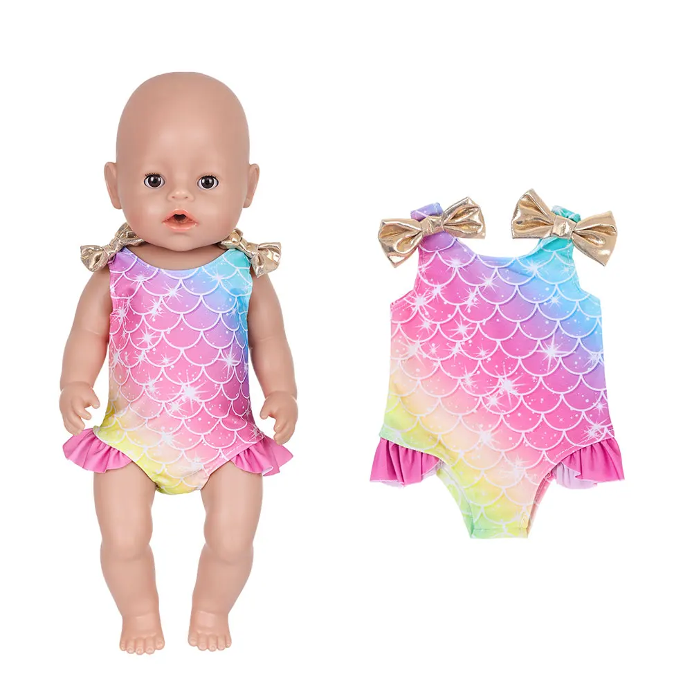 2026 New Summer bikini doll clothes For 43cm Baby Doll 17 Inch Reborn Baby Doll Clothes view 3