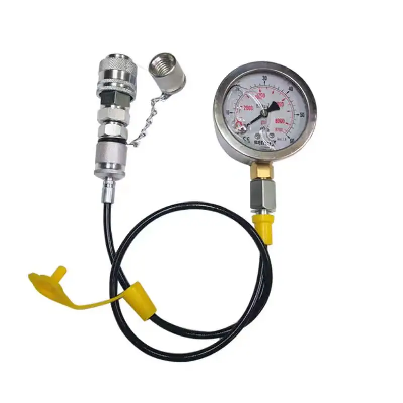 G1/8 60mpa Caterpillar C/AT Quick Connector Pressure Gauge Pressure Test Hose Connector Hydraulic Pump Test Excavator Parts