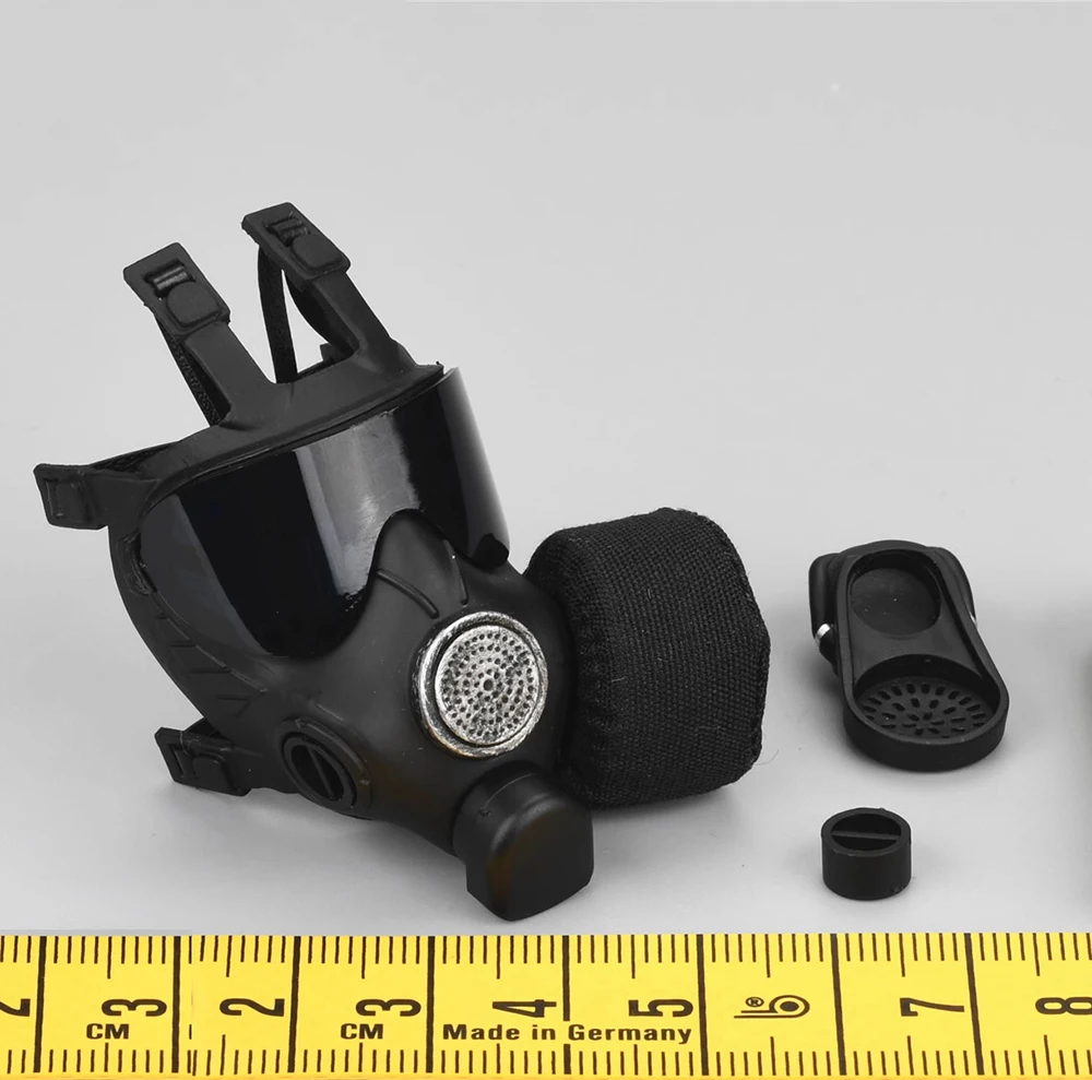 

DAM 78095 RUSSIAN Soldier Toys Model Black Gas Mask with Bags For 12" Action Figure DIY 1/6 DAMTOYS