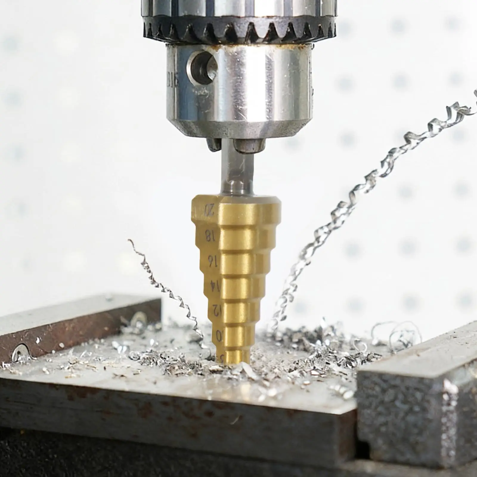 A Combination of Three Different Specifications of Step Drill Bits