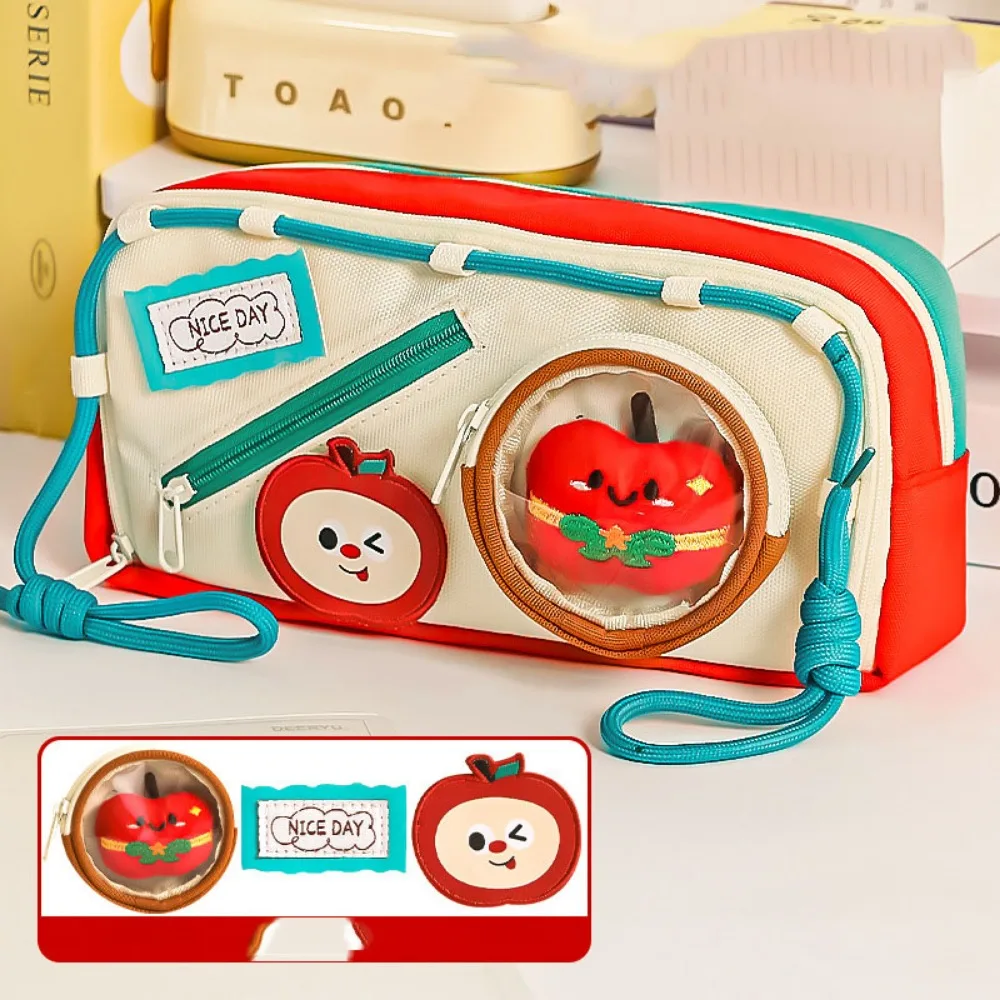 

Large Capacity Hamburger Pencil Case Aesthetic Portable School Cases Pouch Multifunctional Kawaii Bag Organizer Box Student