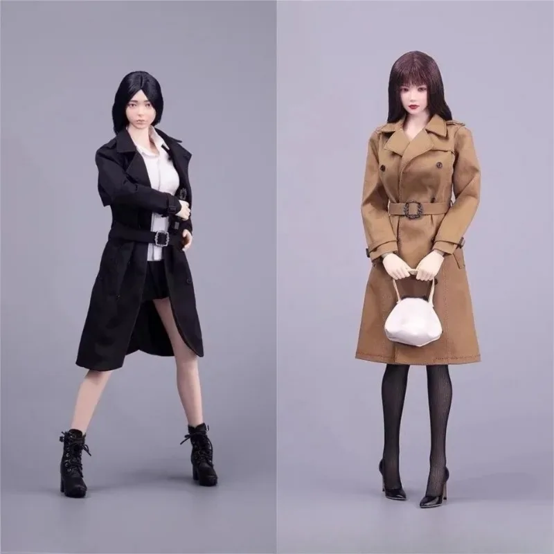 

1/6 Scale Female Long Windbreaker Coat Doll Clothes Model for 12" Soldier Action Figures Tbl S07 S16 Small Breast Body