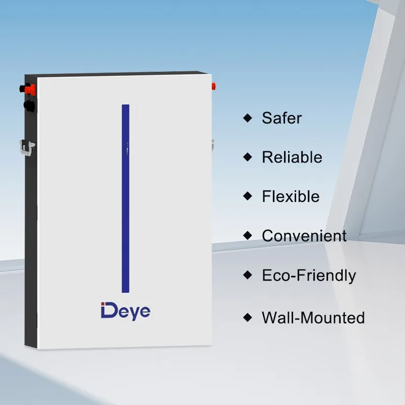 Deye RW-M6.1 Wall Mounted LiFePO4 Battery 51.2V 120Ah 6.14kwh Solar PV System Energy Storage Battery