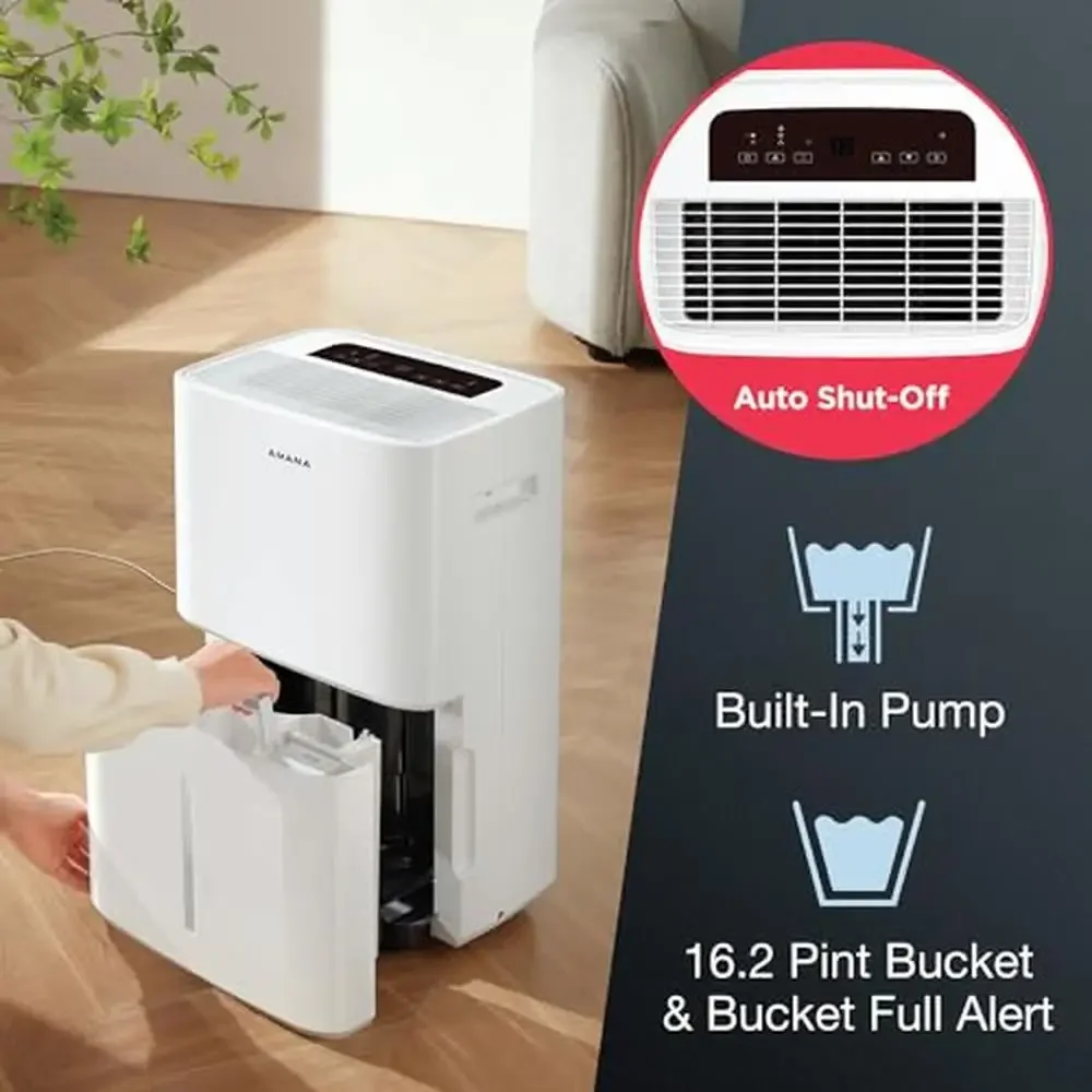 مزيل الرطوبة المحمول مع مضخة يزيل الرطوبة من مرآب الطابق السفلي وغرفة المعيشة ومؤقت الإغلاق التلقائي المعتمد على نجمة الطاقة العلية