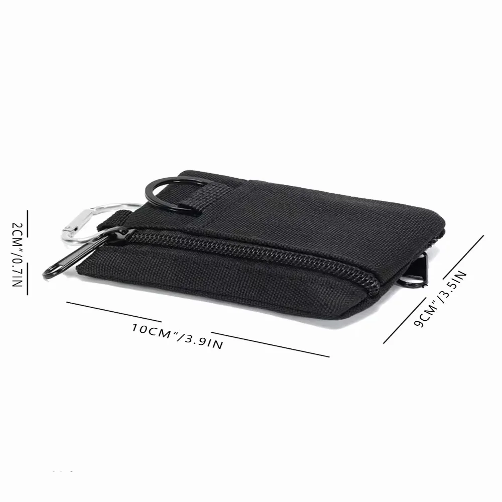 Dompet sarung EDC Molle ritsleting pria, earbud luar ruangan, gantungan kunci Tas Pinggang