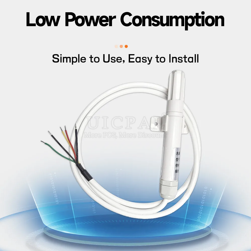 BME280 Temperature Humidity Sensor Probe Cable Digital Sensor 1M 2M 3M 5M  I2C RS485 Output Modbus Waterproof High Precision