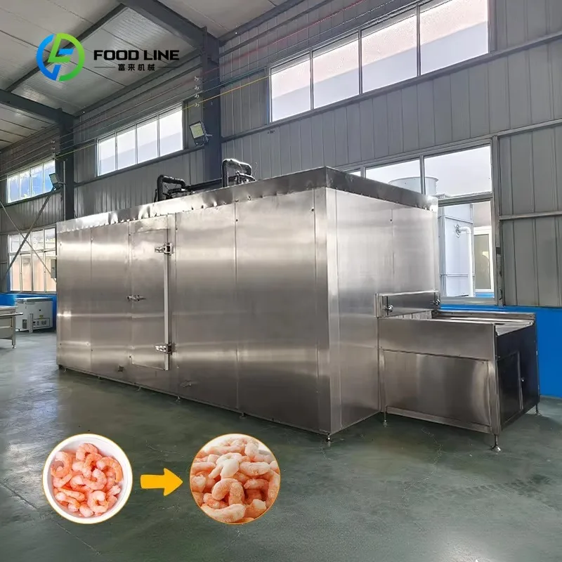 Customized Stainless Steel Tunnel Continuous Quick Freezer, Liquid Nitrogen Low Temp Freezing Equipment for Food Freezing