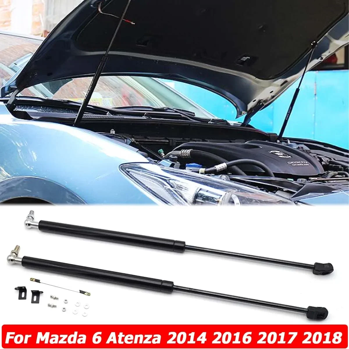 Front Engine Hood Shock Lift Support Struts Bar Arm Hydraulic Gas Spring For Mazda 6 Atenza 2014 2016 2017 2018 Car Accessories