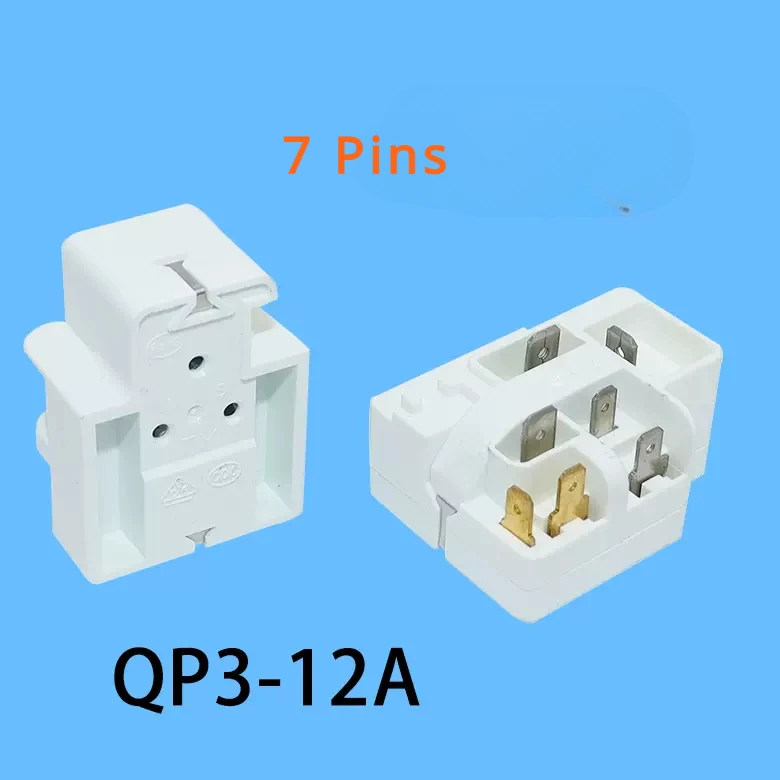 1Set for Homa Refrigerator compressor 7-pin starter with overheat protector QP3-12A