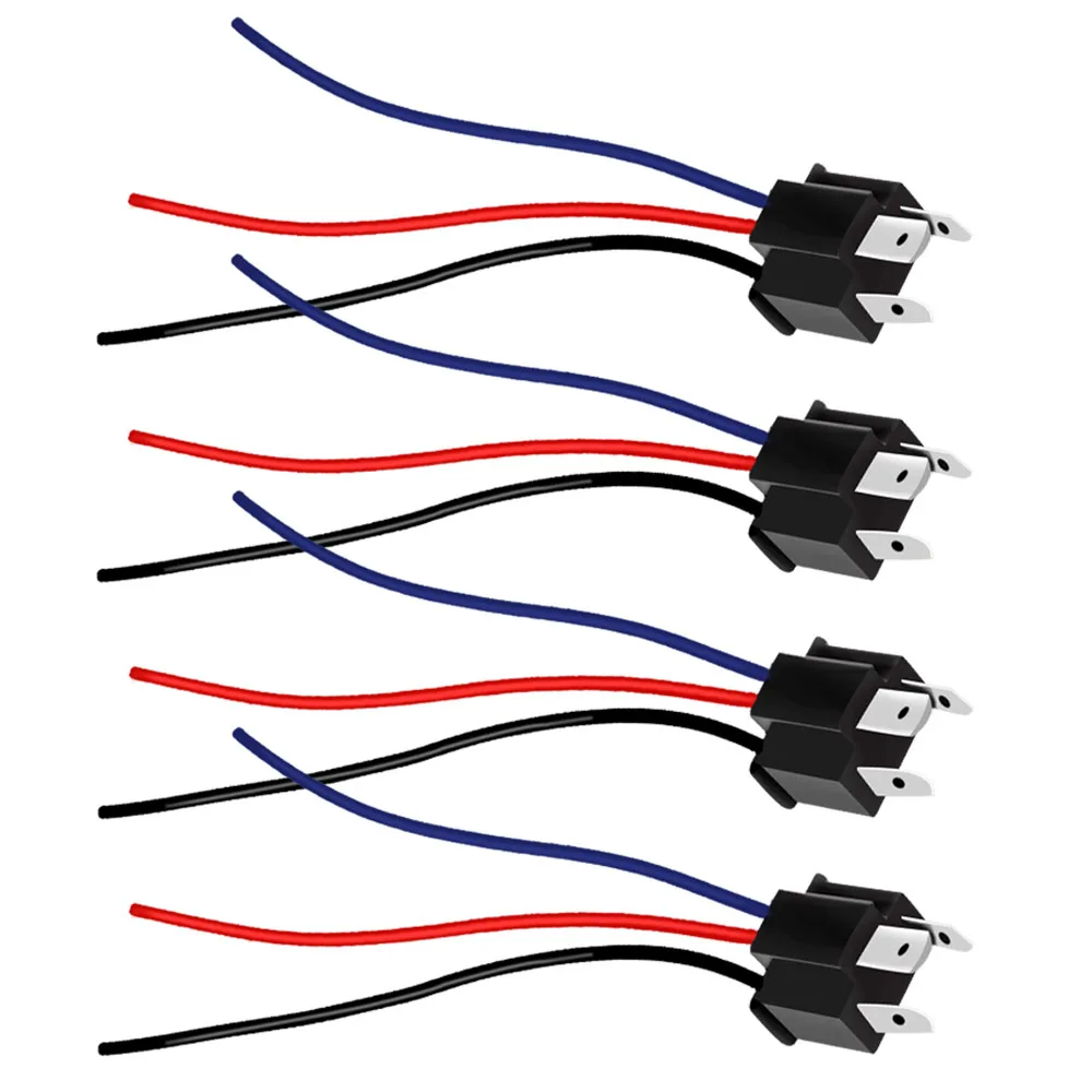 

2/4pcs 9003 H4 Bulb Socket Male Adapter Connector Car Headlight Fog Lamp Male Adapter Socket Wiring Harness Headlamp Connector