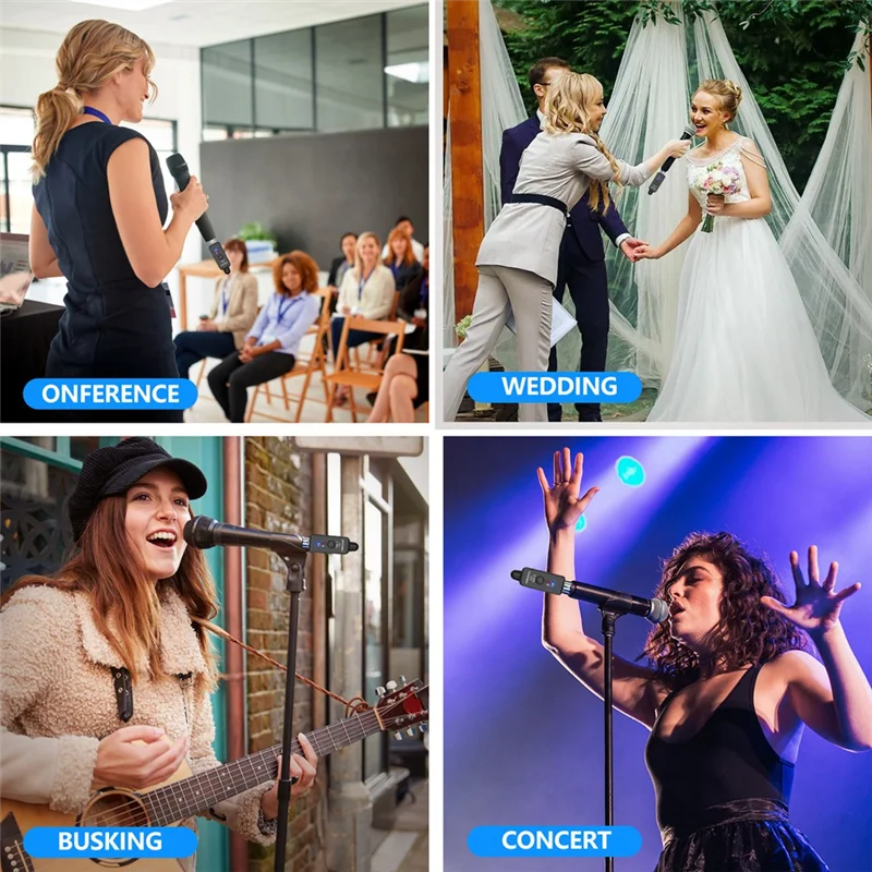 

Y43A-A11 Wireless Microphone Transmitter Receiver 2.4Ghz, XLR Microphone Wireless System, Wireless Mic Adapter For Audio Mi