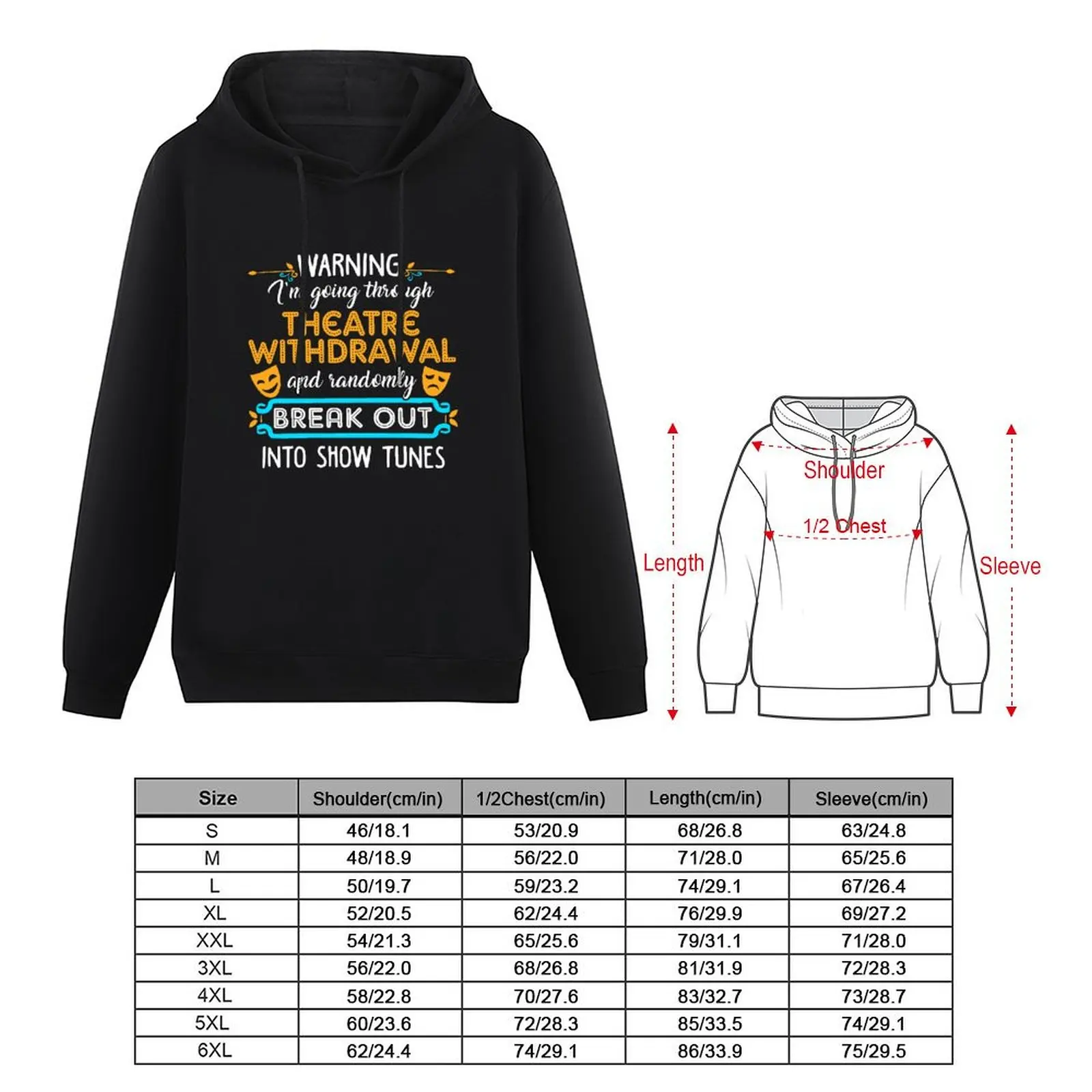 Broadway Face Mask for Theatre Lovers. Pullover Hoodie men wear korean autumn clothes men's winter sweater mens hoodies