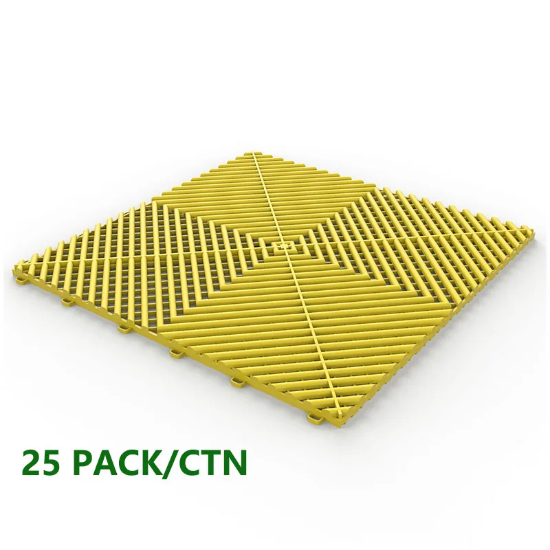 25PCS 1.8cm Dikte Garage Vloermatten Wasstraat Kamer Vloermat Multifunctionele Auto Schoonheid Plastic Splicing Grille tegels