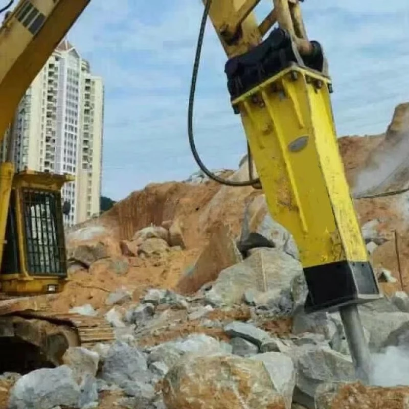 Heavy Duty Hydraulic Hammer High Impact Rock Breaker Hammer for 10-15 Ton Mini Attachment Construction Use