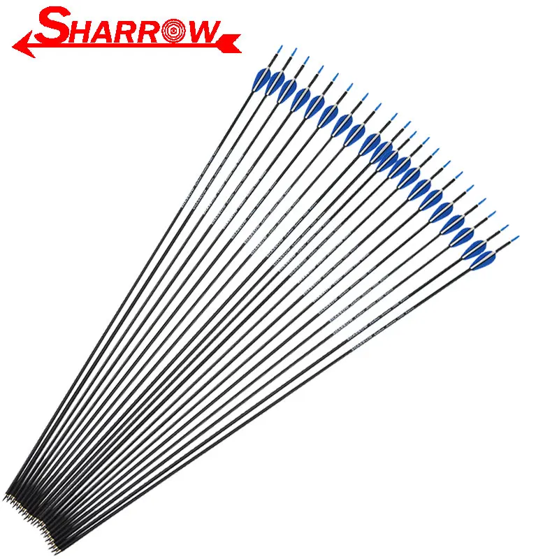 10/20pcs 32inch Archery Carbon Arrow Spine1200 ID 4.2mm OD5.6 mm Compound/Recurve Bow Outdoor Sports Shooting Accessories