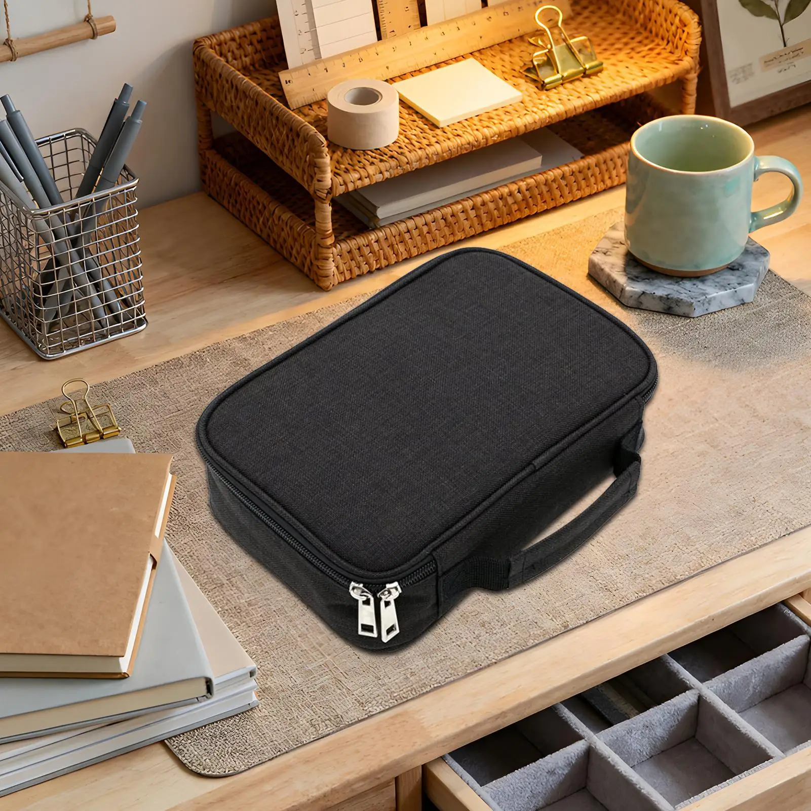 

Пенал, 72 слота, многофункциональный пенал большой емкости с внутренним карманом на молнии для небольших аксессуаров