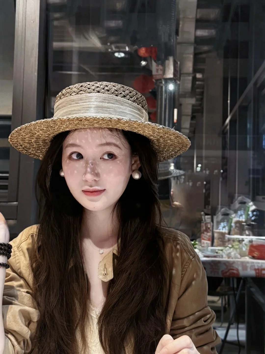 日焼け止め用つば広麦わら帽子-シルクのリボン付き-楽山風-女性用-春夏-ホリデーハット-大きなサイズ