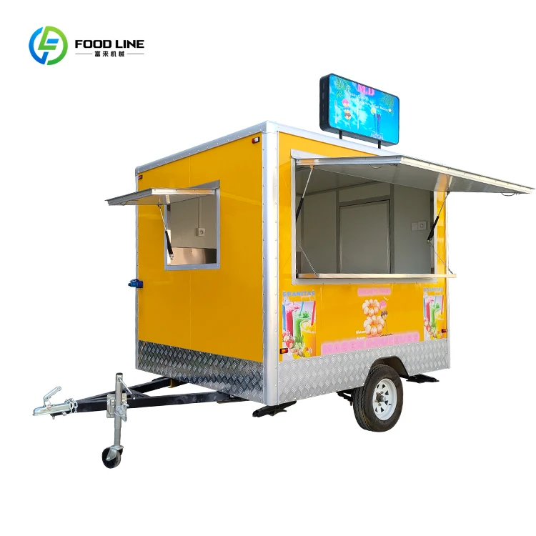 

Fulai New Design Mobile Juice Beer Bar Coffee Ice Cream Truck Customize Food Track Fast Food Cart