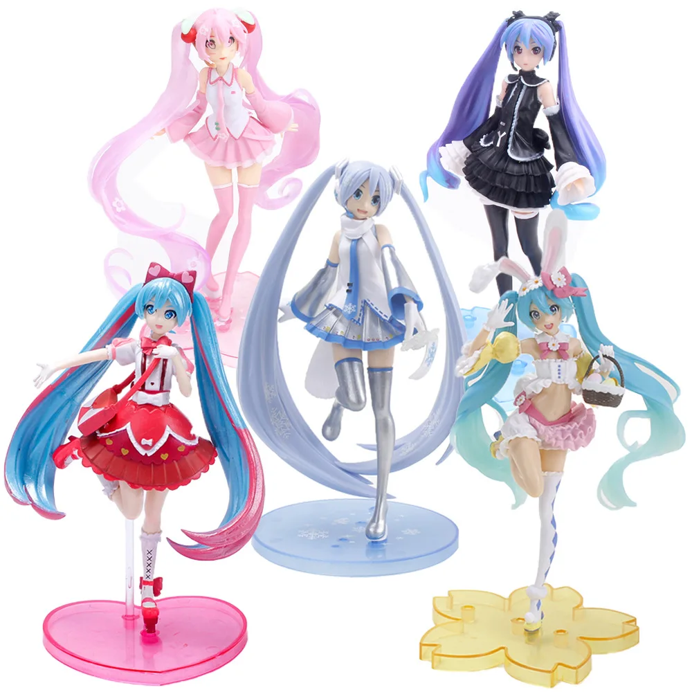 Bandai Hatsune ata ku Anime Characters, Collection de figurines en PVC, Modèle beurre, Ornements, Jouets, Cadeau, 15 cm