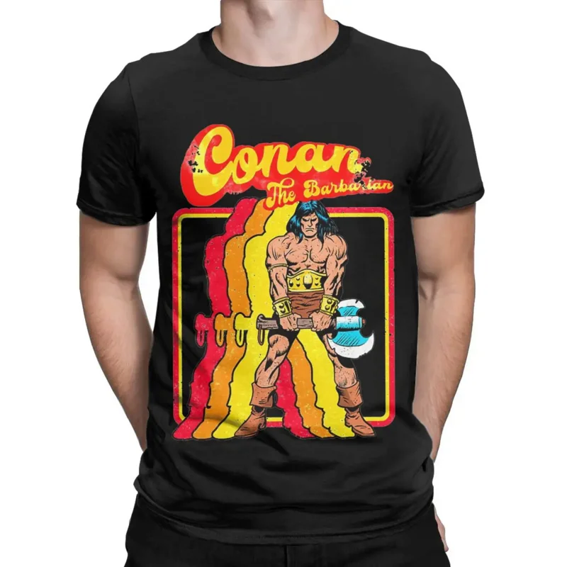 Summer Retro Conan The Barbarian for Men Women T Shirts Merch Vintage Tee Shirt T-Shirts Cotton Gift Idea Clothing