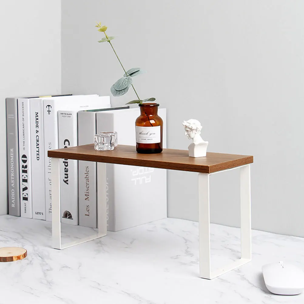 

1pc Desktop Heightening Storage Rack Large Size Multi-Layer Stackable Organizer Anti-Slip Feet Space-Saving Kitchen Bathroom