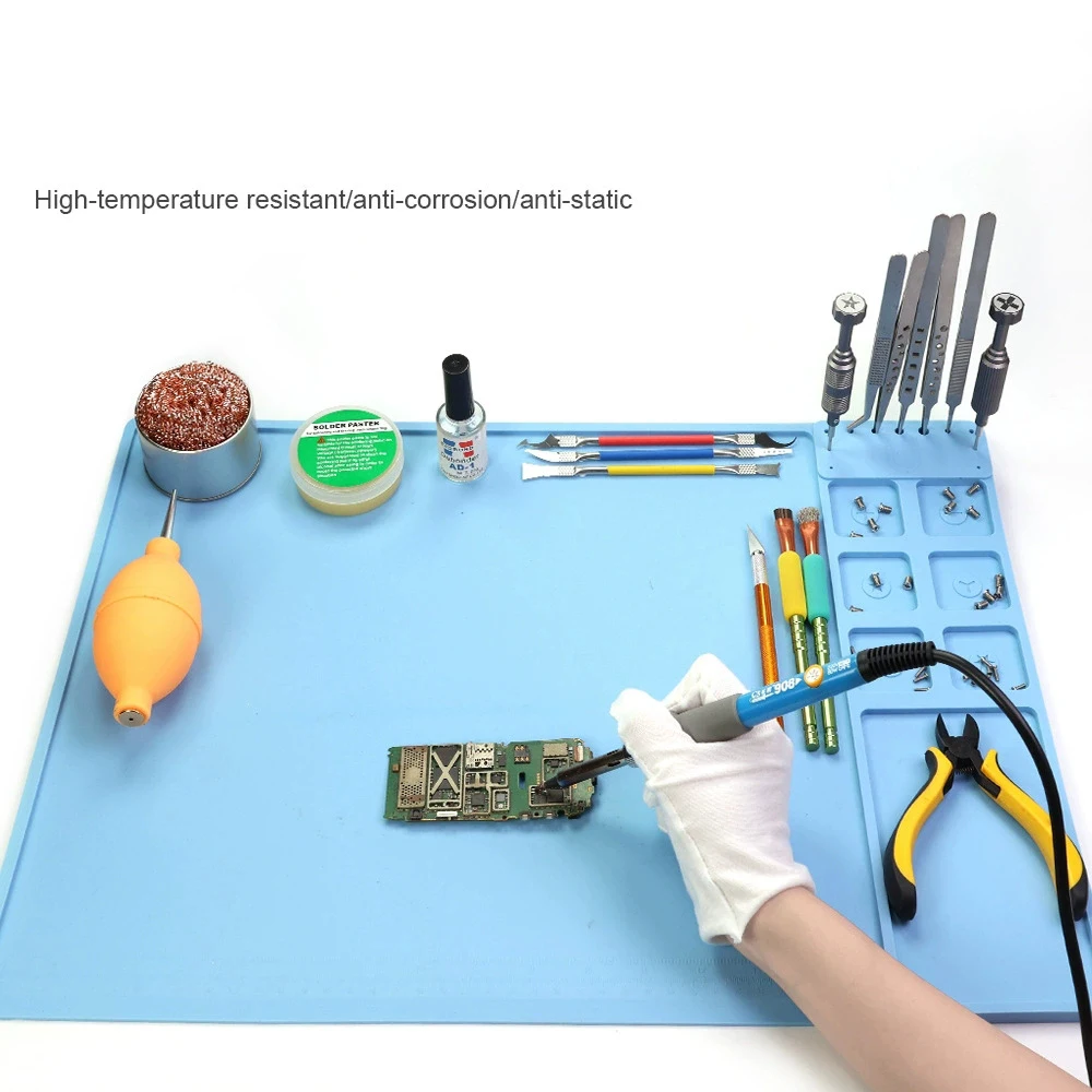 Thickened Magnetic Silicone Pad Heat-Insulating Multi-functional Repairing Mobile Phone Laptop Parts Tools Storage 500*350mm