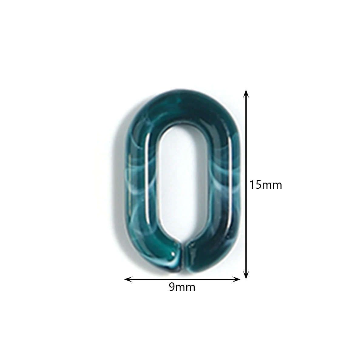30pcs/lot Acrylic Link Chain Clasp Colorful 9x15mm Open Buckle Beads Connector For DIY Jewelry Making Necklace Bracelet