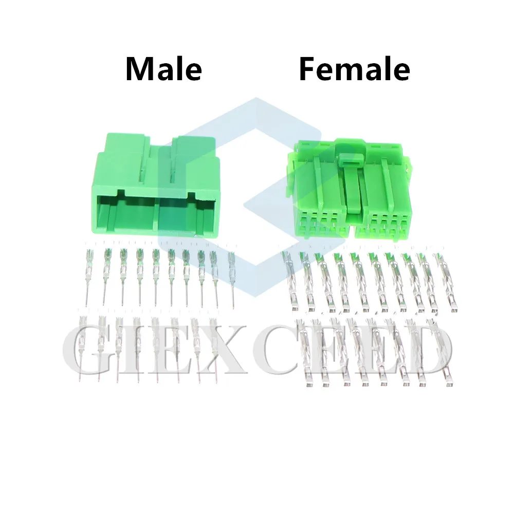 2 Sets 18 Pin AC Assembly IL-AG5-18S-D3C1 IL-AG5-18P-D3C1 Car Instrument Electric Modification Connector Auto Socket Accessories