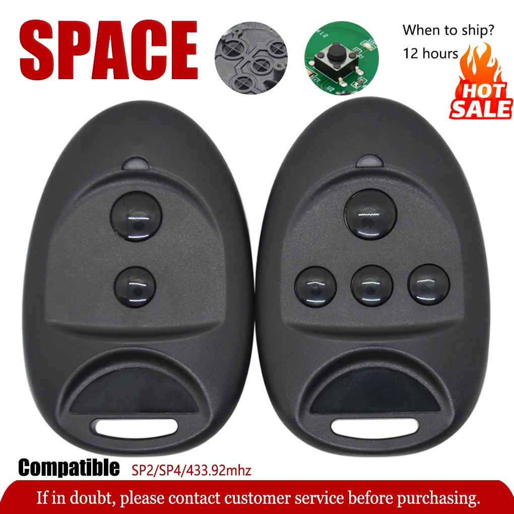 

SPACE SP4 SP2 433.92mhz porte de garage télécommande SPACE garage porte télécommande, émetteur sans fil