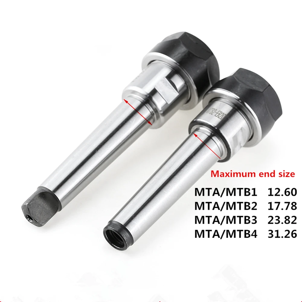 MTA/MTB-ER Collet Chuck Holder ER11 ER16 ER20 ER25 ER32 ER40 CNC Lathe Spring Chuck Holder MTB2 MTB3 MTB4 Threaded for Milling