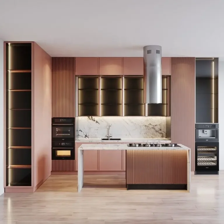 MDF modular modern lacquer glossy kitchen cabinet furniture set