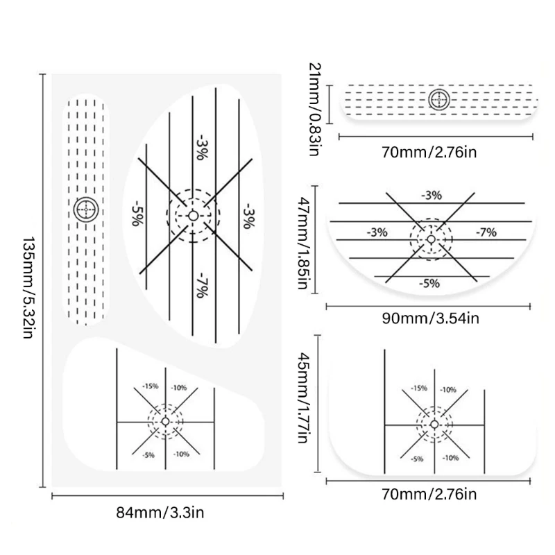 Golf Impact Tape Labels Golf Club Impact Stickers Golf Self-Teaching Sweet Spots Golf Training Aids for Swing Practices