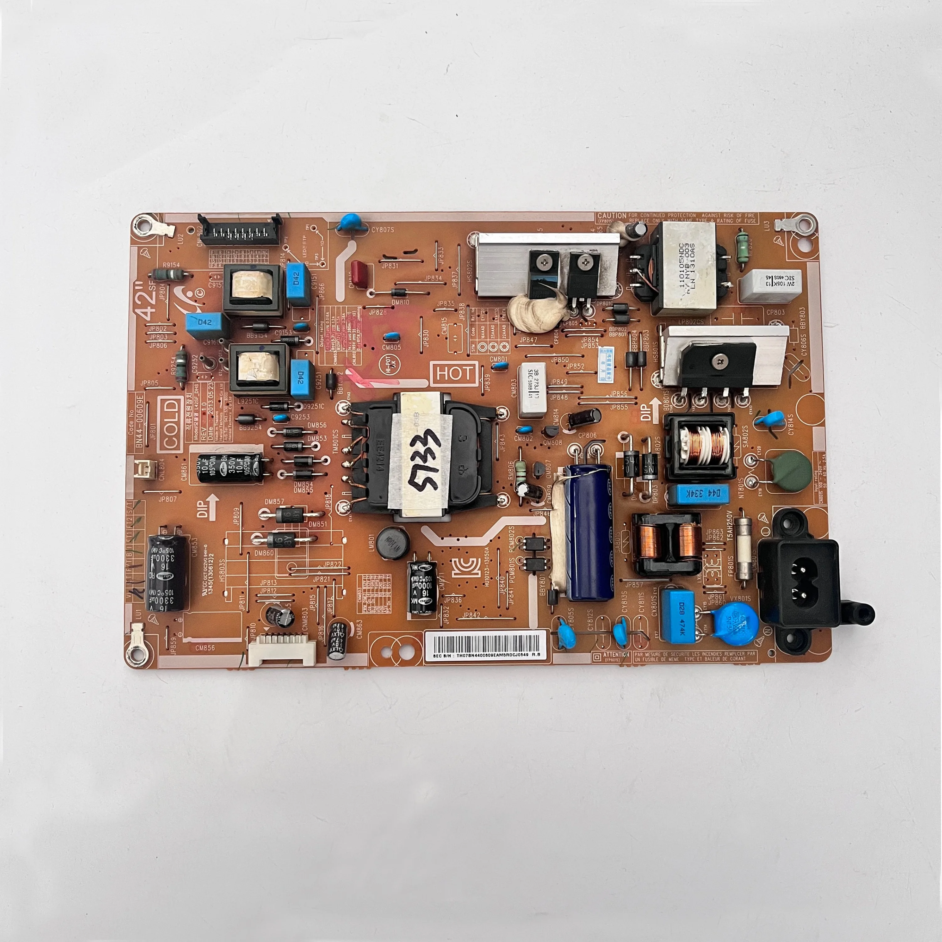 

Original TV power supply board BN44-006090E = BN44-00609F = BN44-00609D = BN44-00609A works properly for LCD TVs UN40F5000AFXZA