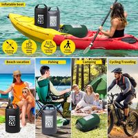 5L/10L/15L//30L Waterproof Storage Dry Sack Bag Waterproof PVC Duffel Bag Double Shoulder Strap Big Capacity Swimming Gym Bag