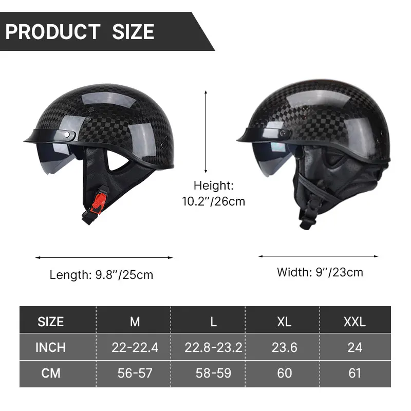 High Quality 12K Carbon Fiber Glossy Black Safety Helmet For Head Protection Moto Helmets DOT Approved Casco Para Motociclista