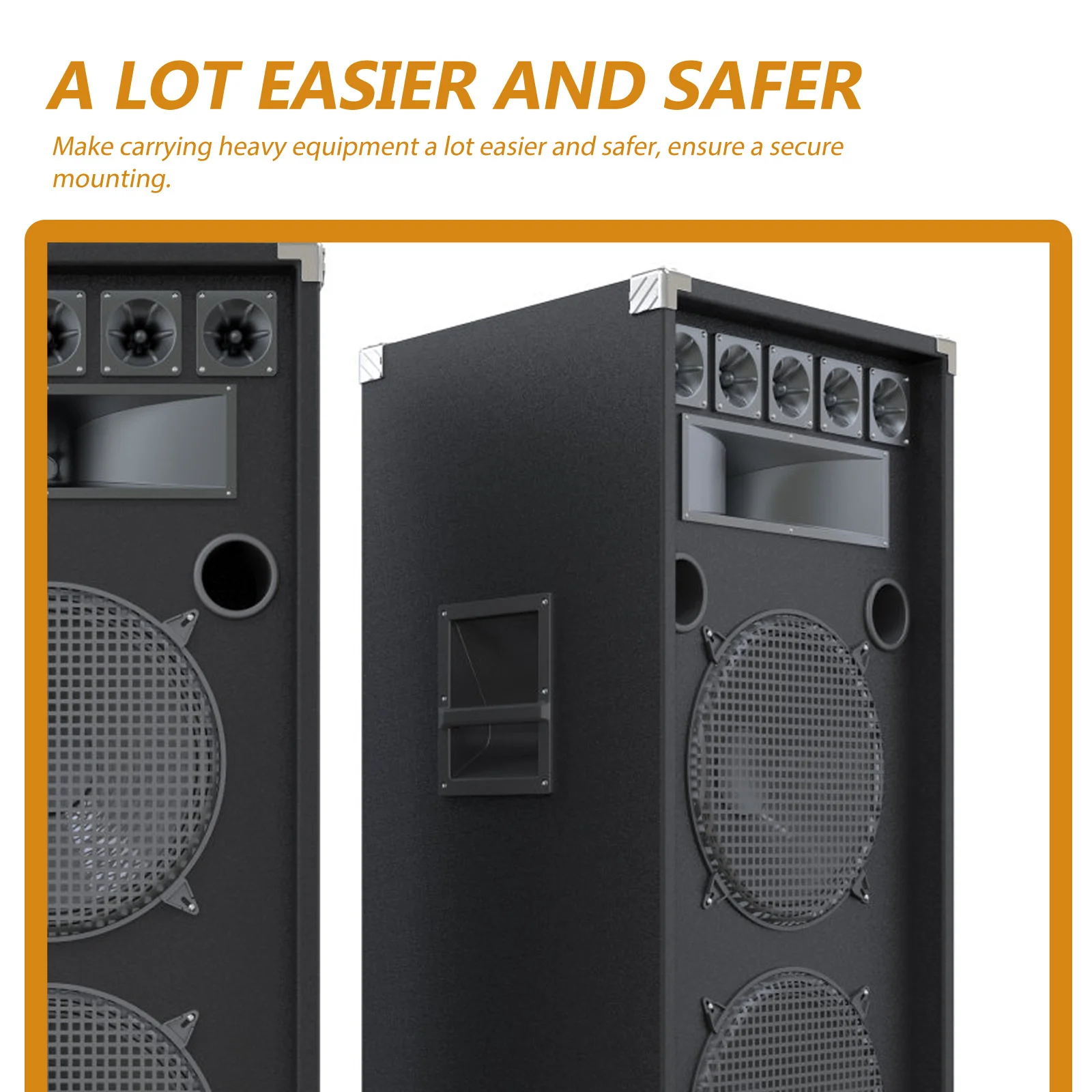 Simple Iron Speaker Handle Sturdy Black Handle For Box Durable Stage Speaker Grasp Heavy Duty Carrying Accessories