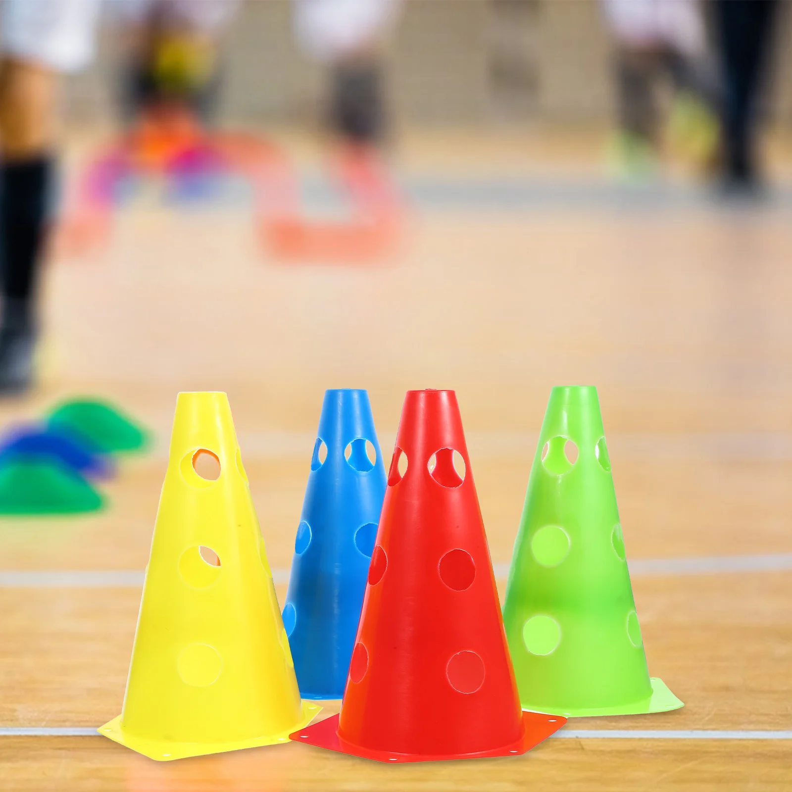 Conos de agilidad de fútbol de plástico para entrenamiento, 24 Uds., para taladros deportivos, práctica de fútbol, conos de seguridad ligeros portátiles