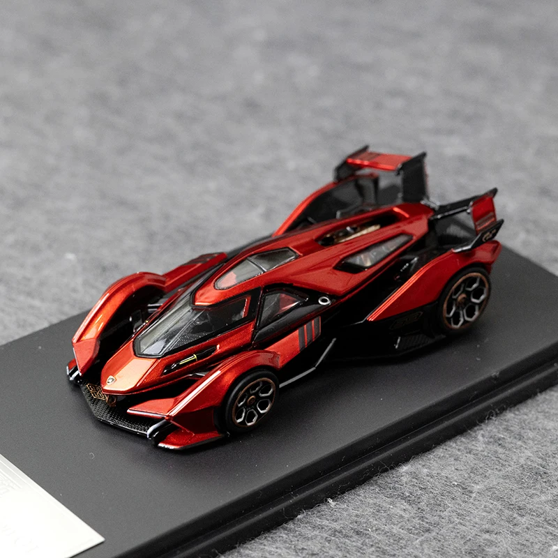 LM 1/64 Vision GT V12 VGT coche de carreras de aleación fundido a presión y vehículos de juguete modelo de coche a escala en miniatura para niños